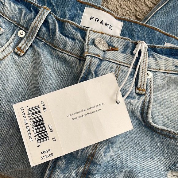 NWT FRAME Denim Le Vintage Bermuda Shorts - Picture 5 of 7